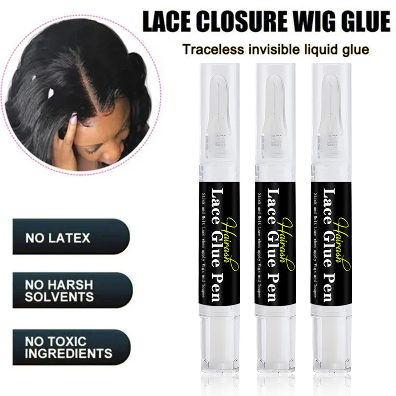 Wholesale Lace Glue Pen For Front Hair Wig Extra Strong Wig Glue Waterproof Customized Labels Glue Remover