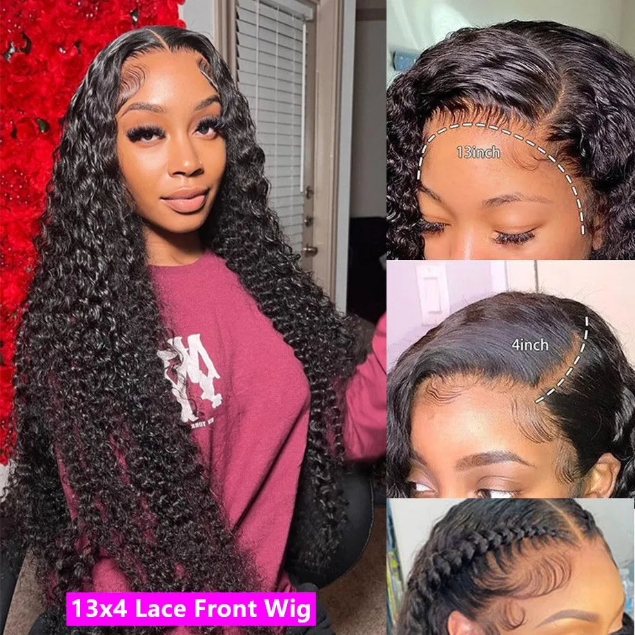 30 40 Inch 13x6 Hd Lace Frontal Wig Human Hair Loose Deep Wave Wig Curly Wigs 13x4 Water Wave 360 Lace Front Human Hair Wig